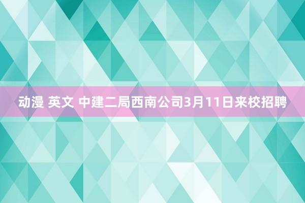 动漫 英文 中建二局西南公司3月11日来校招聘